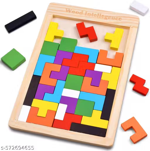 Wooden Tetris Puzzle Brain teasers Toy